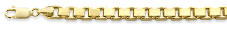 ''400 6MM Yellow GOLD Plated SQUARE Box Chain .925  Solid Sterling Silver Sizes 8-28''''''