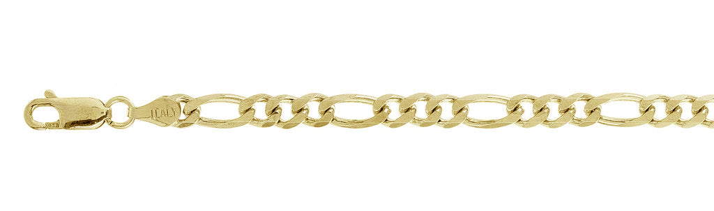 ''120-5MM Yellow GOLD Plated Figaro Chain .925  Solid Sterling Silver Available in 7''''-30'''' inches''