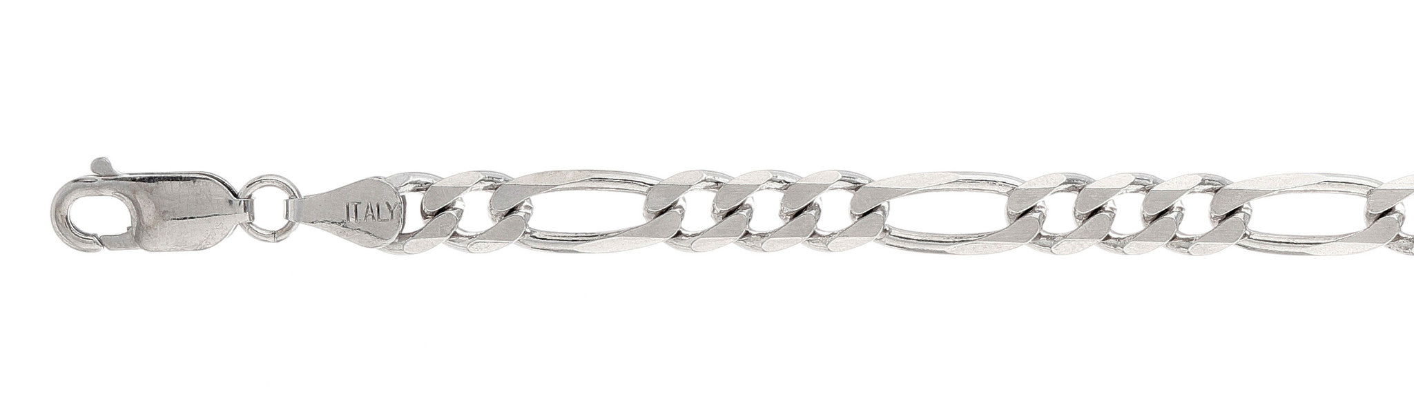 ''150-6.2MM Figaro Chain .925  Solid STERLING SILVER Sizes 7-36''''''