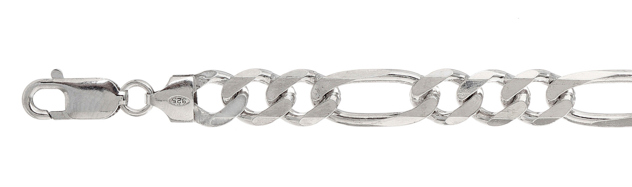 ''220-9MM Figaro Chain .925  Solid STERLING SILVER Sizes 8-36''''''