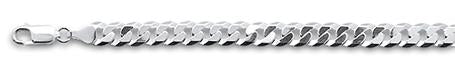 ''160-7MM Flat Curb Chain .925 Solid STERLING SILVER Sizes 8-22''''''