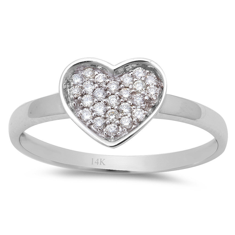 .15ct Heart Shaped DIAMOND Promise Engagement Solitaire Ring Size 6.5