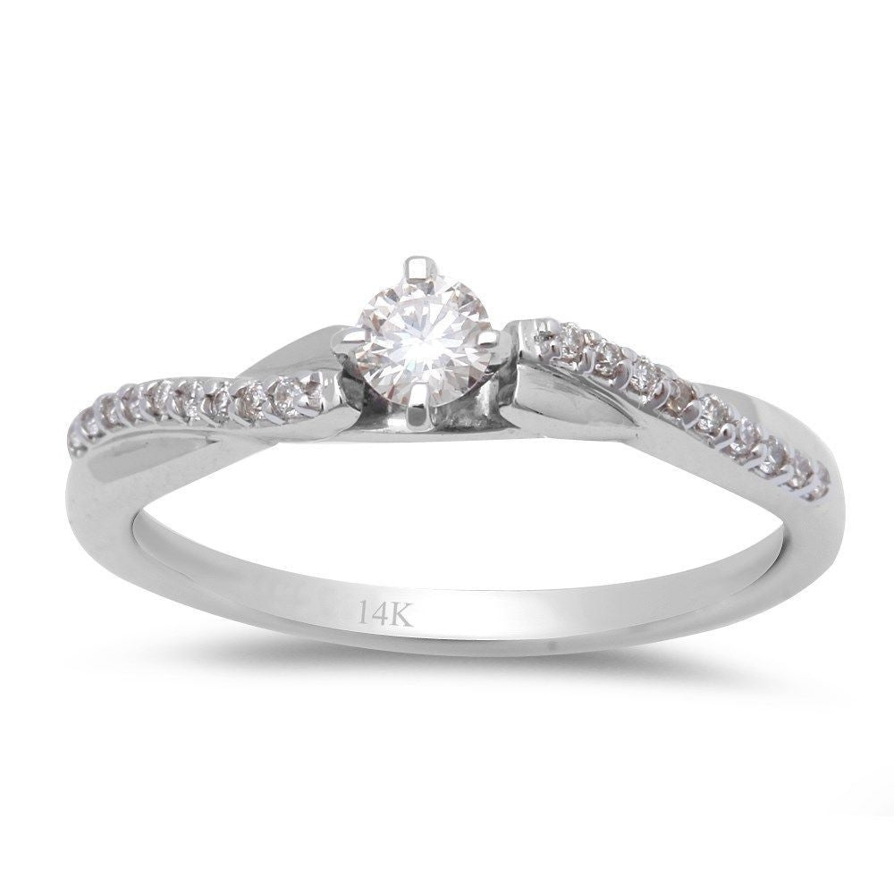 .22ct Round Brilliant Cut DIAMOND Solitaire Engagement Promise Ring Sz 6.5