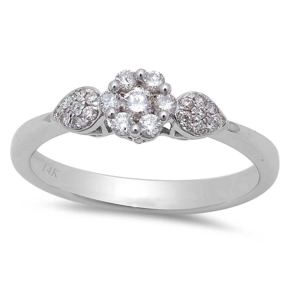 ''SPECIAL! .25ct Round Diamond Three stone Engagement Anniversary Ring 14kt White GOLD''