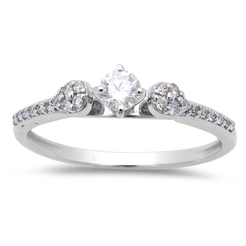 .27ct Round Diamond Three stone Solitaire Engagement Promise RING size 6.5