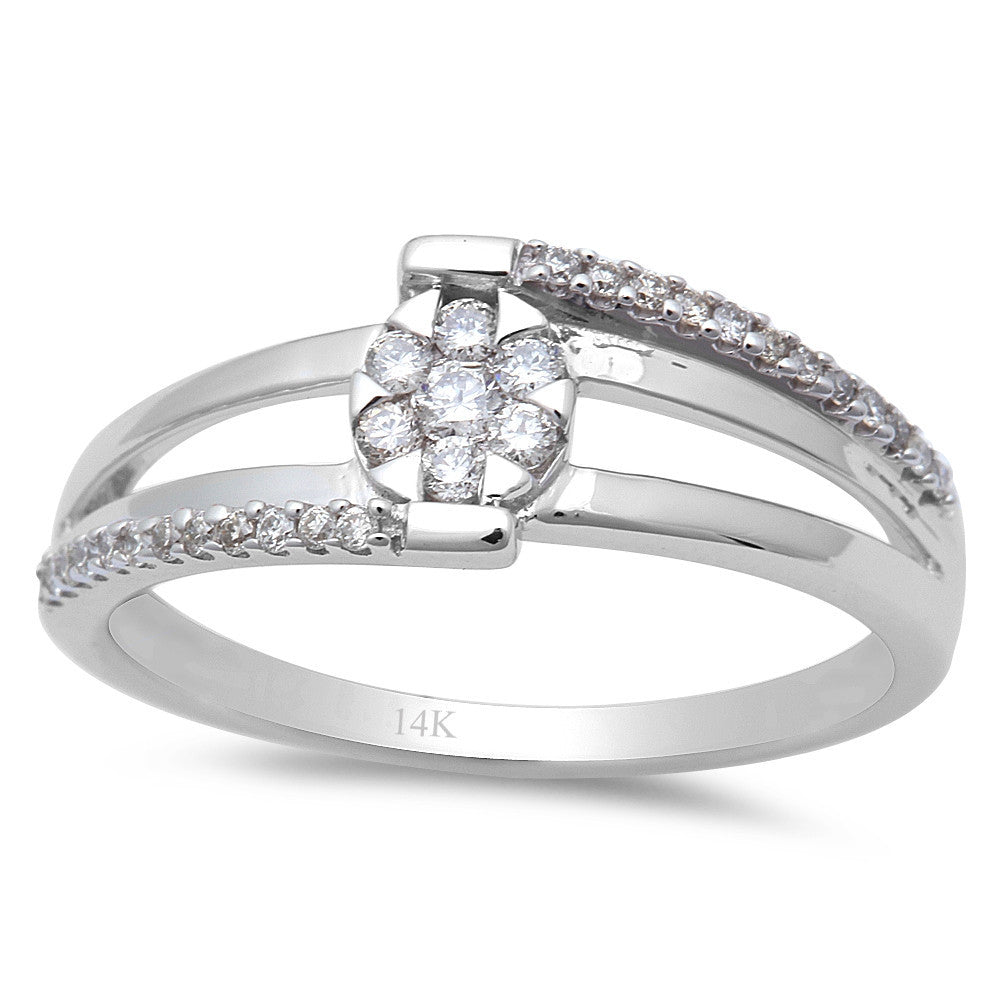 .20ct Modern Round Diamond WEDDING Engagement Ring Size 6.5 14kt White Gold