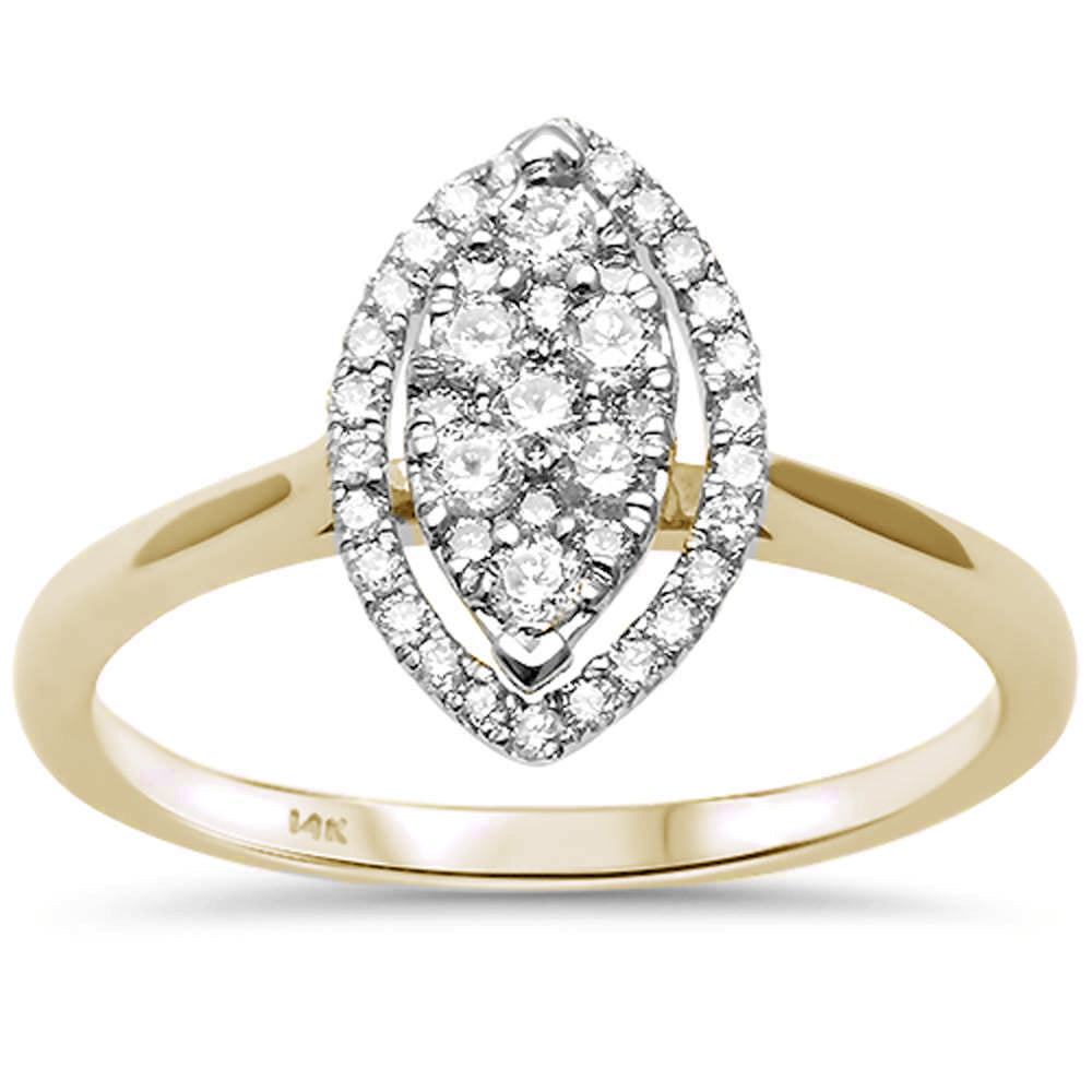 ''SPECIAL! .39ct G SI 14K Yellow GOLD Diamond Marquise Shape Diamond Engagement Ring Size 6.5''