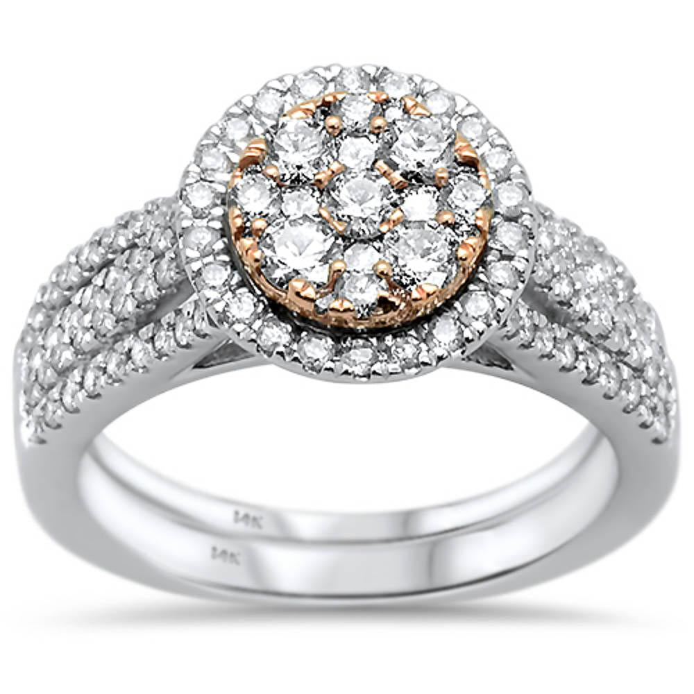 ''SPECIAL!1.07ct 14k Two Tone Round DIAMOND Rinze 6.5''