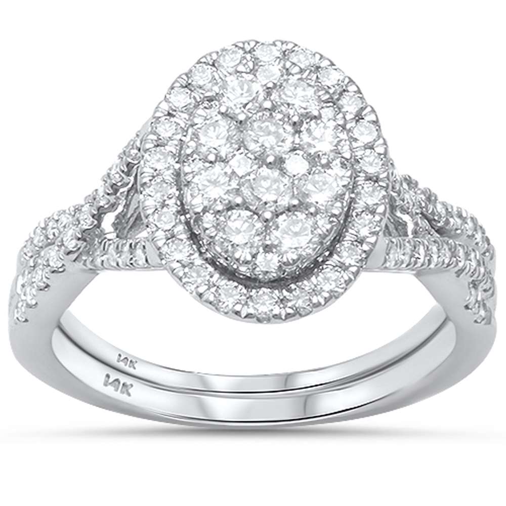 ''SPECIAL!1.04ct G SI 14kt White GOLD Oval Engagement Solitaire Diamond Ring Bridal Set''
