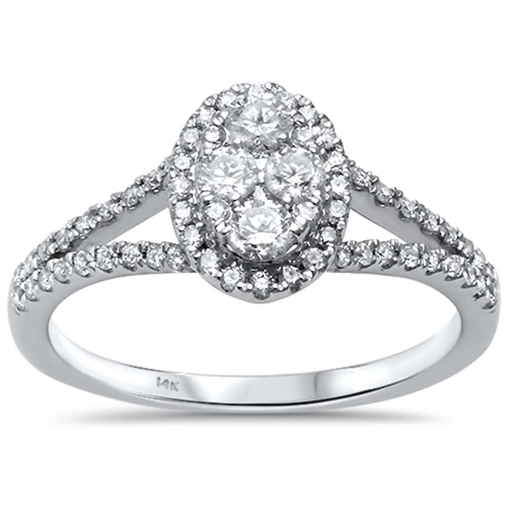 ''SPECIAL!.62ct G SI 14kt White Gold Oval DIAMOND Engagement Solitaire Promise Ring''