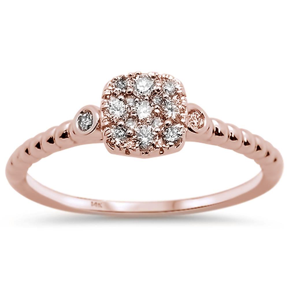 .23ct 14k Rose GOLD Solitaire Promise Diamond Ring Size 6.5