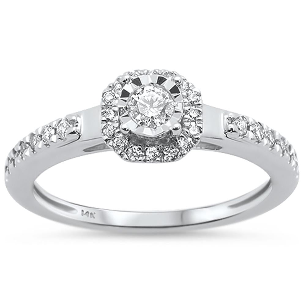 .31ct 14k White GOLD Diamond Solitaire Ring Size 6.5