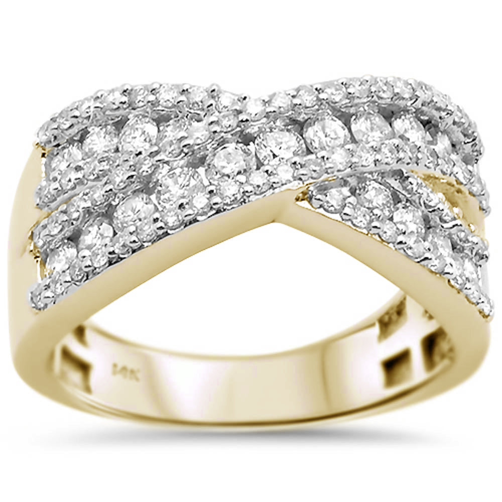''SPECIAL! 1.09ct G SI 14K Yellow Gold Ladies Diamond Fashion RING Size 6.5''