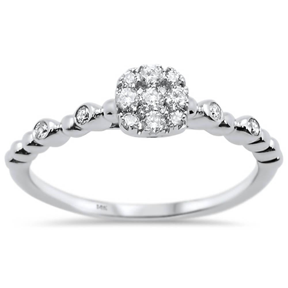 .27ct 14k White Gold Diamond Promise WEDDING Engagement Rinze 6.5