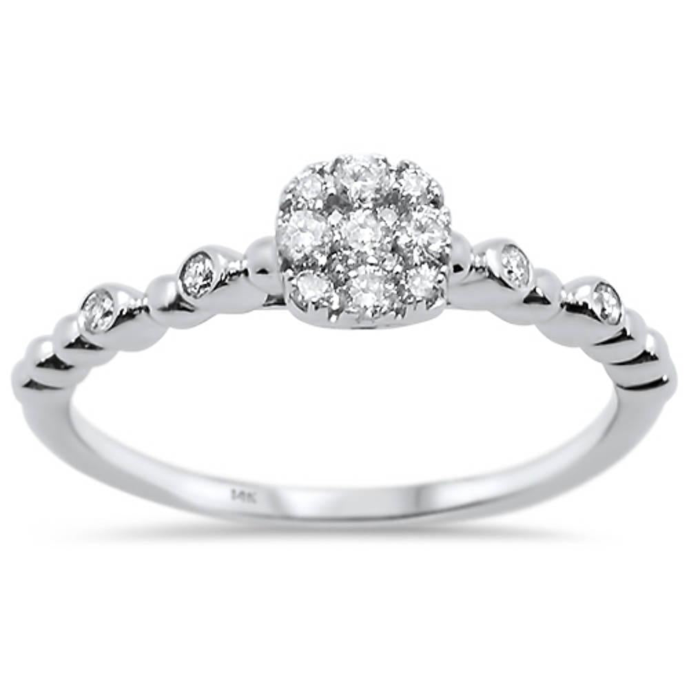 ''SPECIAL! .26ct 14k White Gold Diamond Promise WEDDING Engagement Ring Size 6.5''