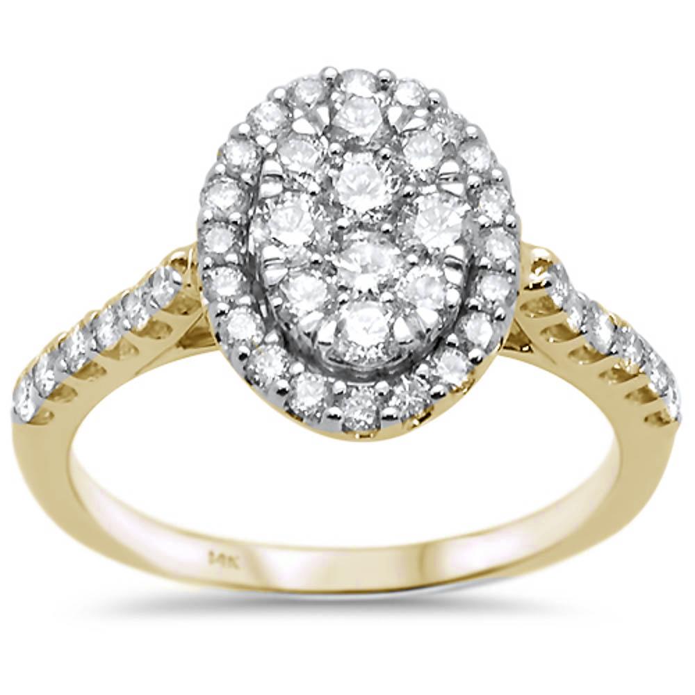 ''SPECIAL! .98ct 14k Yellow Gold Oval DIAMOND Ring size 6.5''