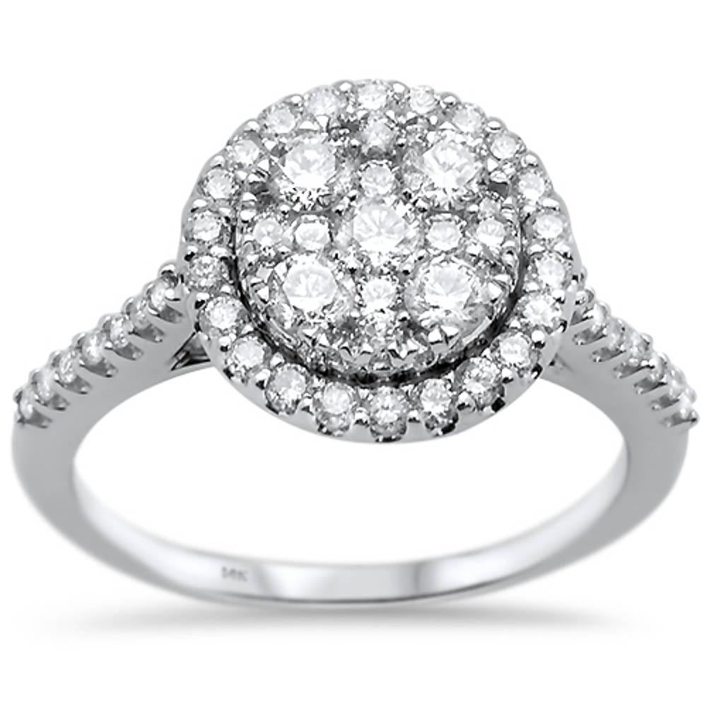 ''SPECIAL!.92ct 14k White GOLD Round Diamond Engagement Rinze 6.5''