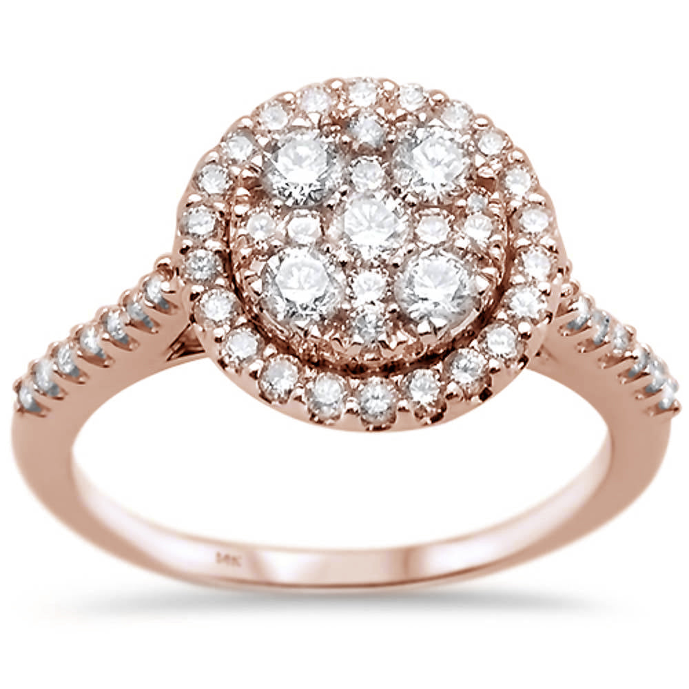 ''SPECIAL!.92ct 14KT Rose Gold Round Engagement Diamond RING Size 6.5''