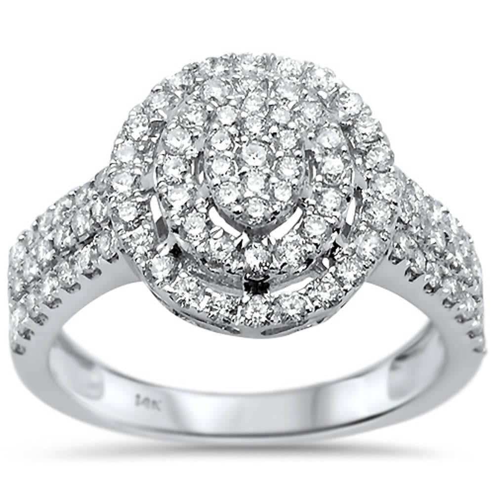 ''SPECIAL!.97ct 14k White GOLD Round Diamond Engagement Rinze 6.5''