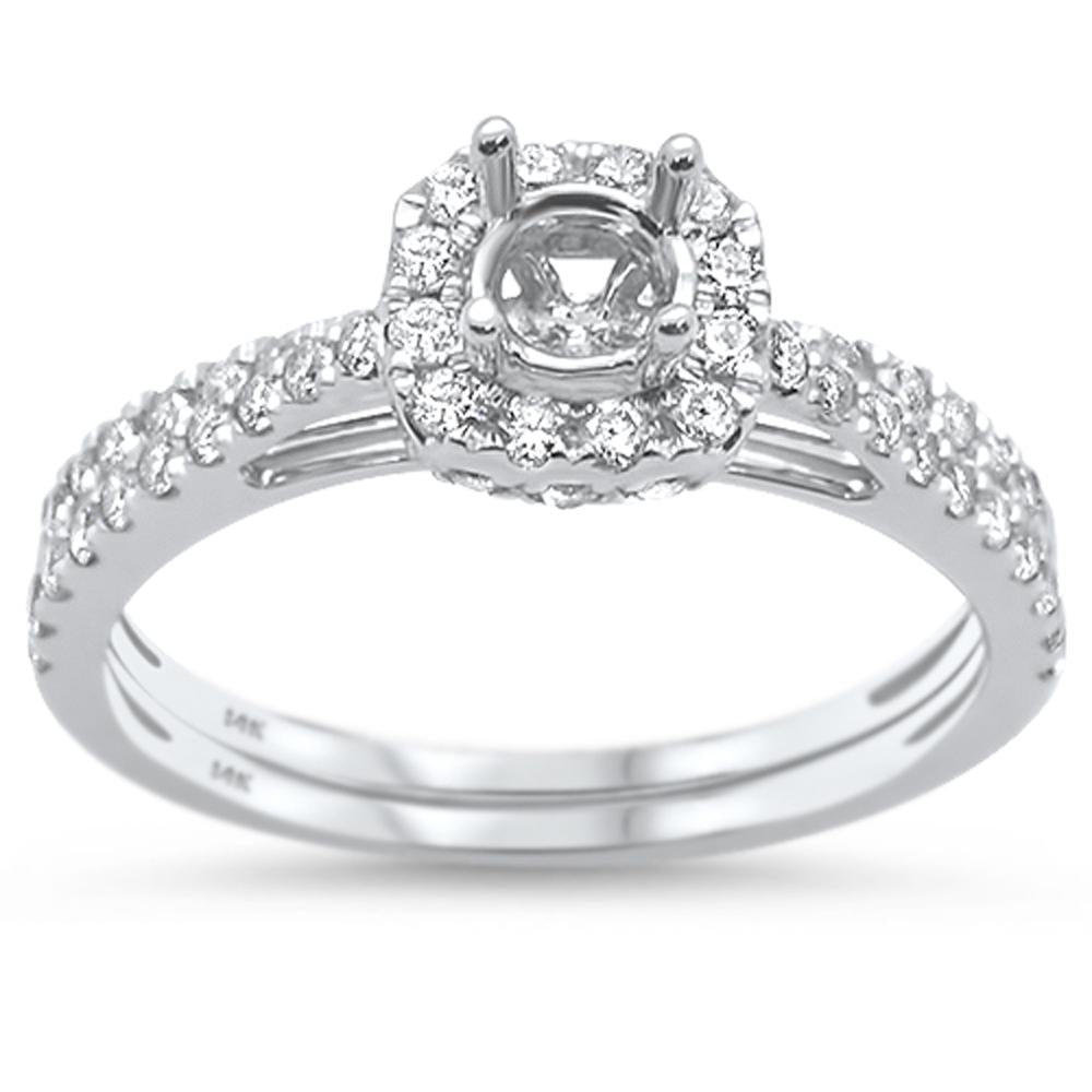 .57ct G SI 14k White Gold Diamond Engagement RING Bridal Set Size 6.5