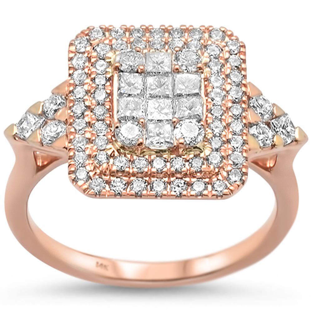''SPECIAL!1.11ct 14kt Rose GOLD Diamond Engagement Ring Size 6.5''