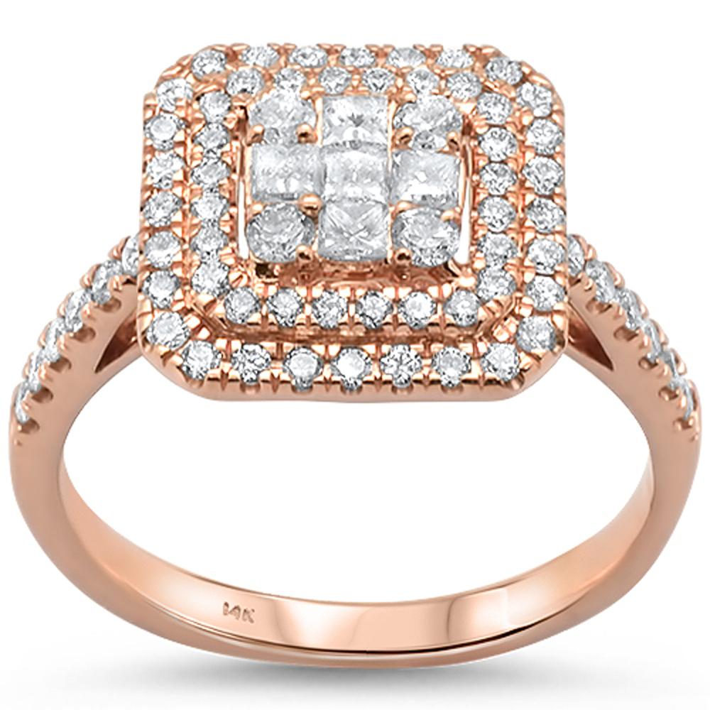 ''SPECIAL!.83ct 14kt Rose Gold Diamond Engagement RING Size 6.5''