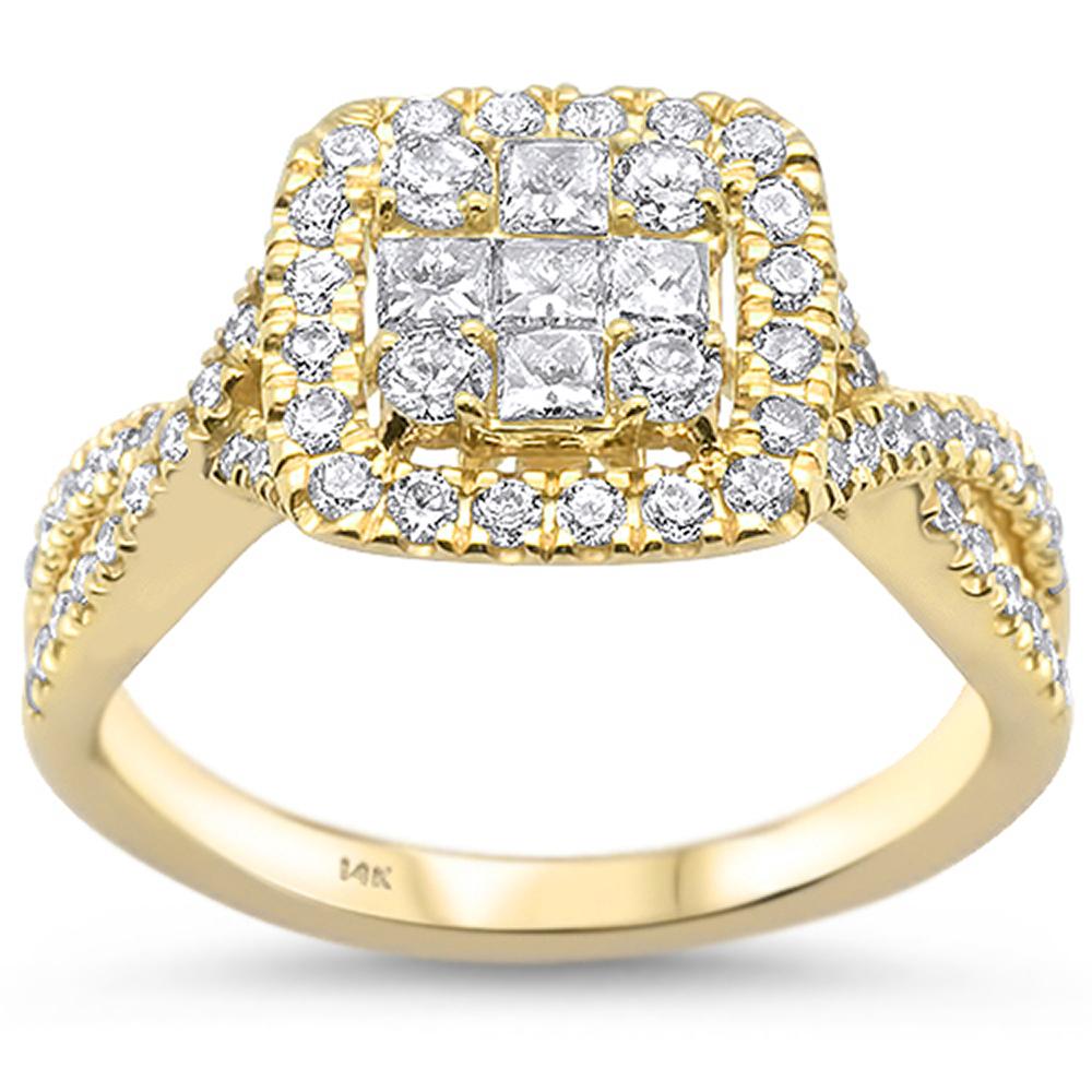 ''SPECIAL!.89cts 14k Yellow Gold Diamond Twisted Prong Engagement RING''
