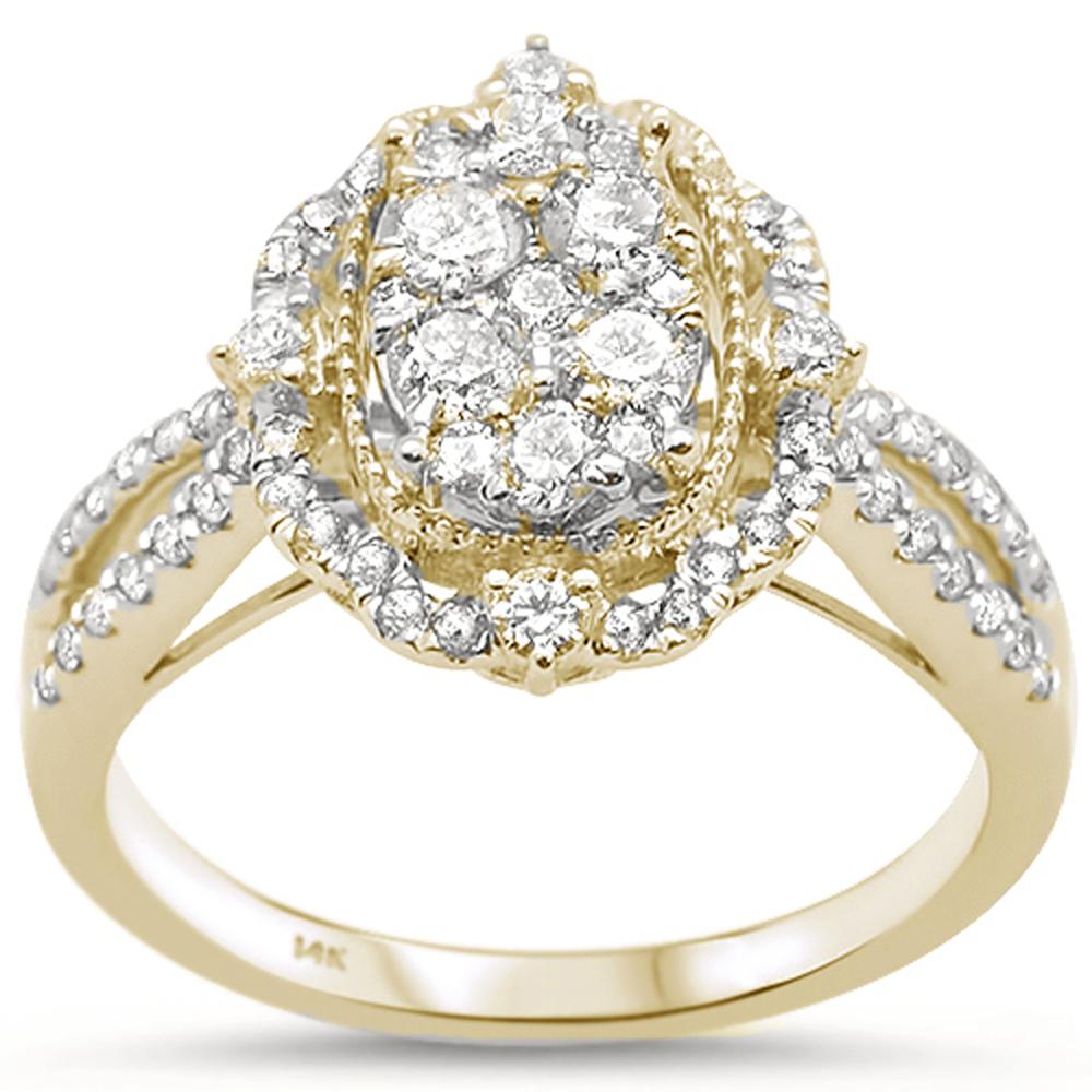 ''SPECIAL!.92ct 14k Yellow Gold Oval Shape Diamond Engagement RING Size 6.5''