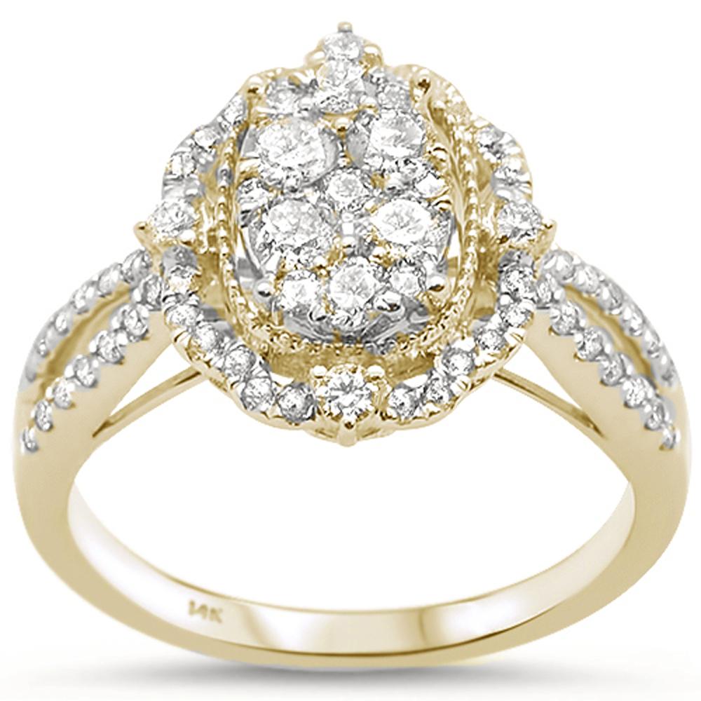 ''SPECIAL!.92ct 14k Yellow GOLD Oval Shape Diamond Engagement Ring Size 6.5''