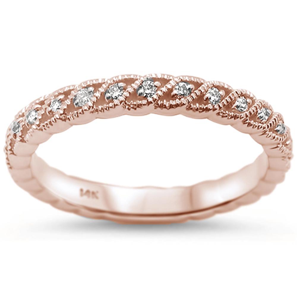 .26cts 14k Rose Gold Diamond RING Size 6.5