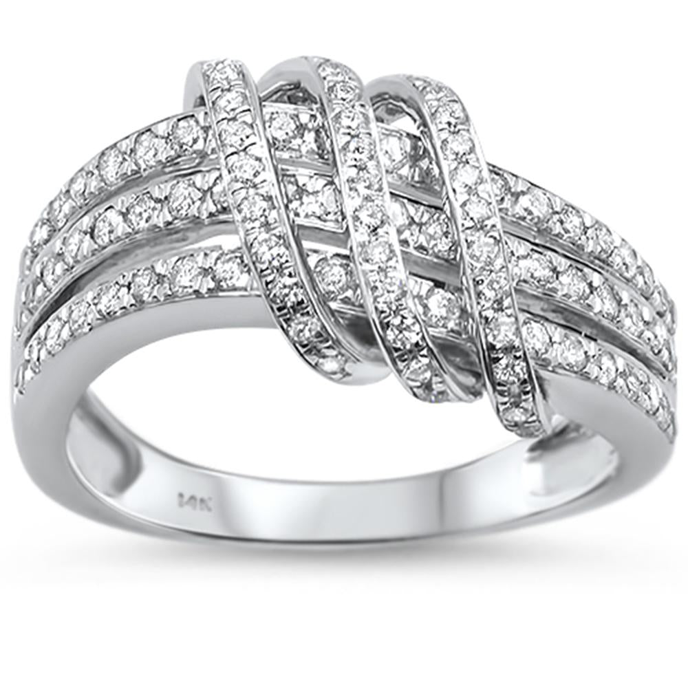 ''SPECIAL!.74ct 14k White Gold Diamond Band RING Size 6.5''