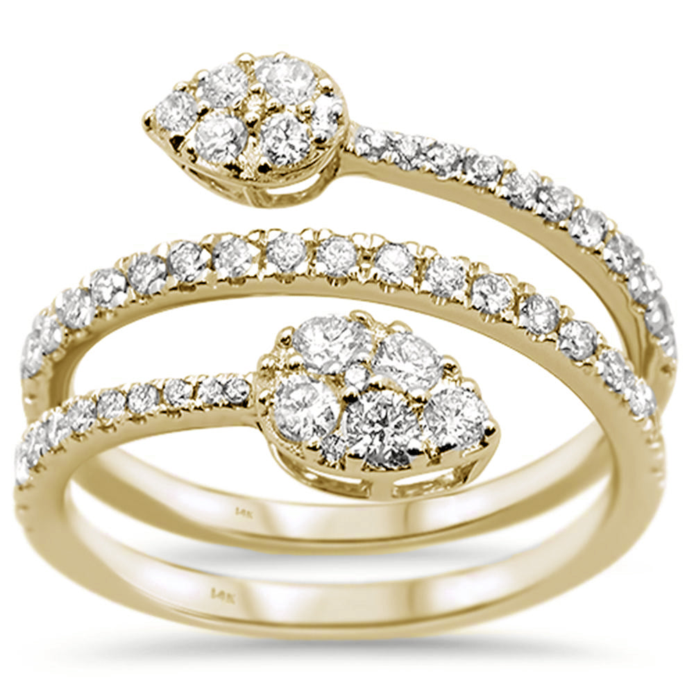 ''SPECIAL! .80ct G SI 14K Yellow Gold Diamond Wrap Around Fashion RING Size 6.5''
