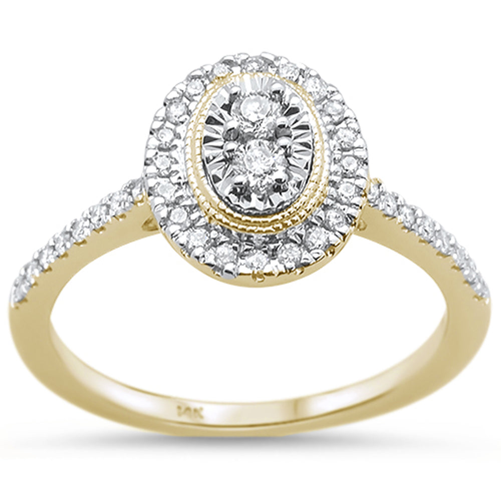 ''SPECIAL! .33ct 14KT Yellow Gold Oval DIAMOND Engagement Ring Size 6.5''