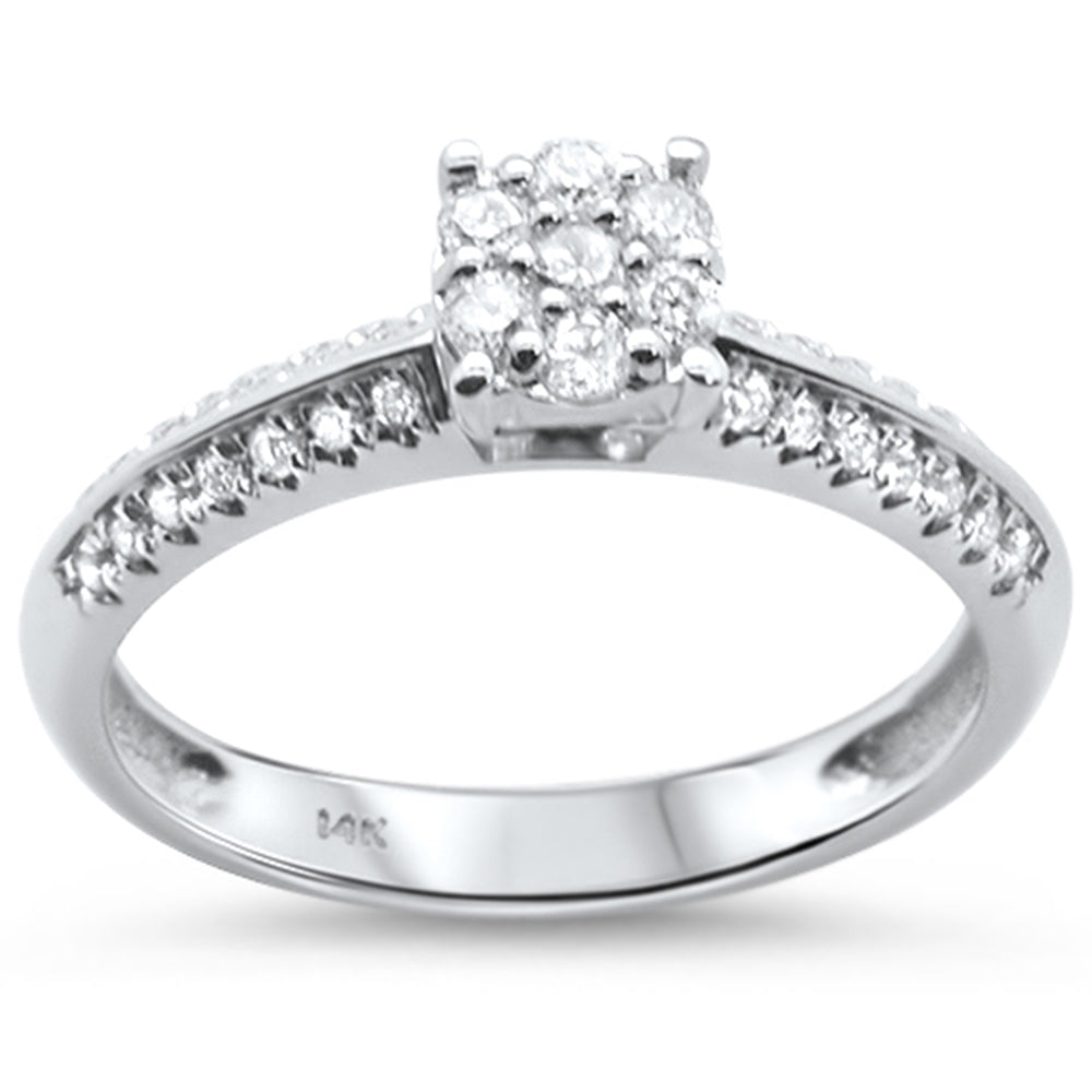 ''SPECIAL! .33ct 14KT White Gold Diamond Solitaire Engagement RING Size 6.5''