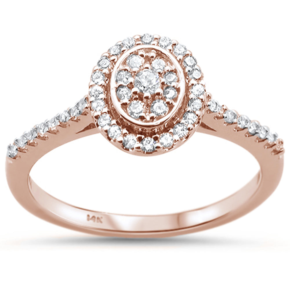 .27ct 14KT Rose GOLD Oval Diamond Solitaire Ring Size 6.5