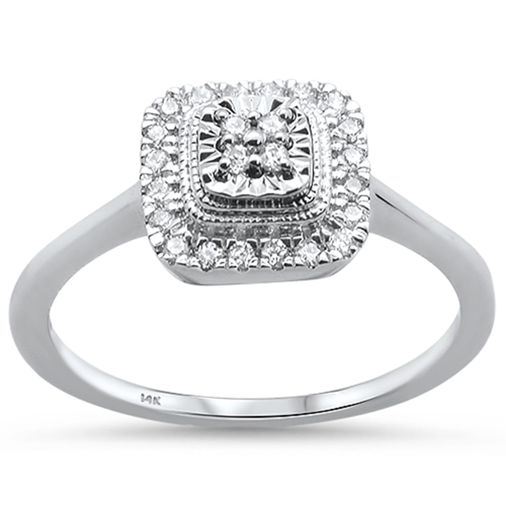 .17ct 14KT White Gold Square Princess Diamond RING Size 6.5