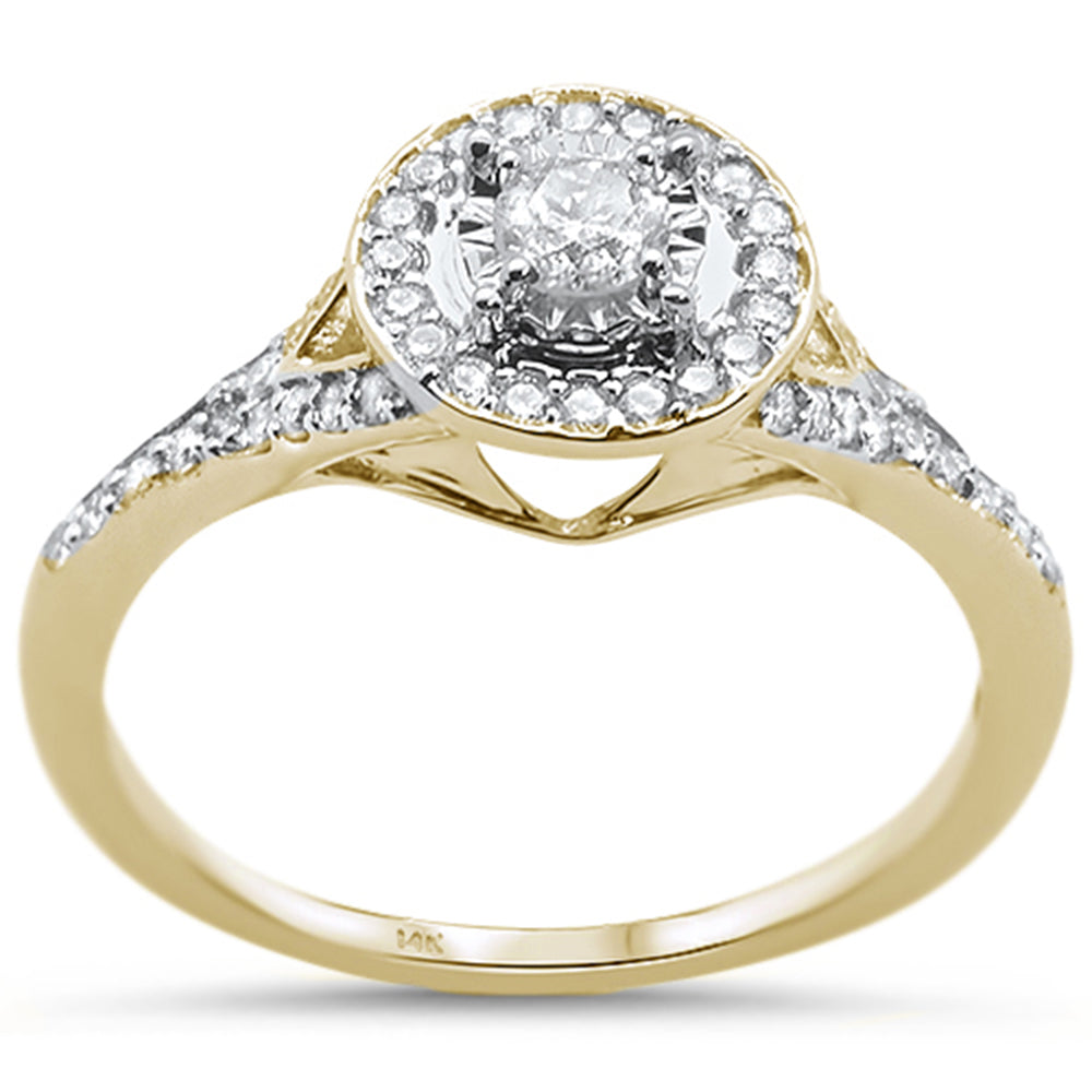 ''SPECIAL! .37ct 14KT Yellow GOLD Diamond Engagement Ring Size 6.5''