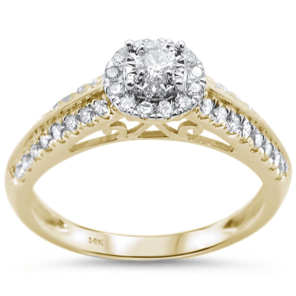 ''SPECIAL!.51cts 14k Yellow GOLD Diamond Solitaire Engagement Promise Ring Size 6.5''