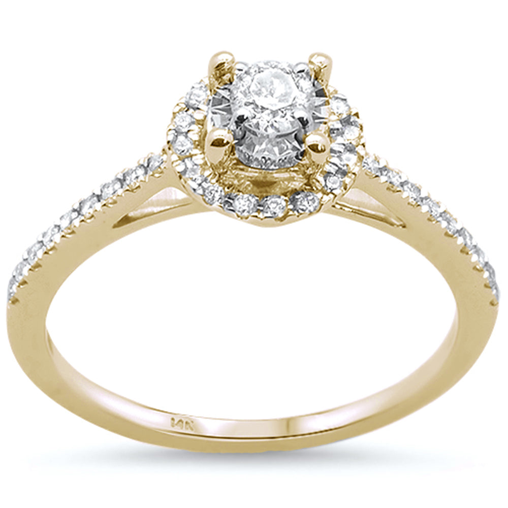 ''SPECIAL! .33cts 14k Yellow Gold Diamond Solitaire Engagement Promise RING Size 6.5''