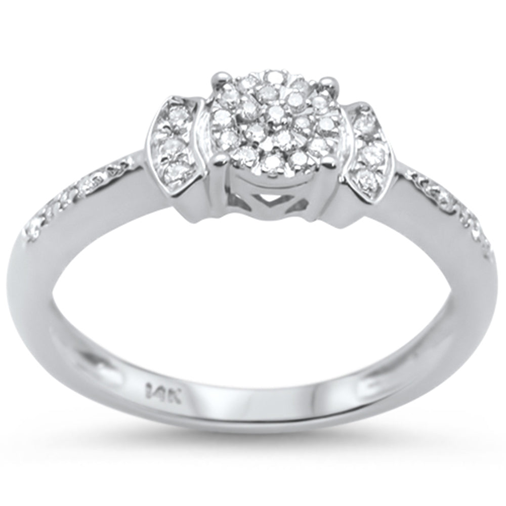 .17ct 14KT White Gold Round Diamond Solitaire RING Size 6.5