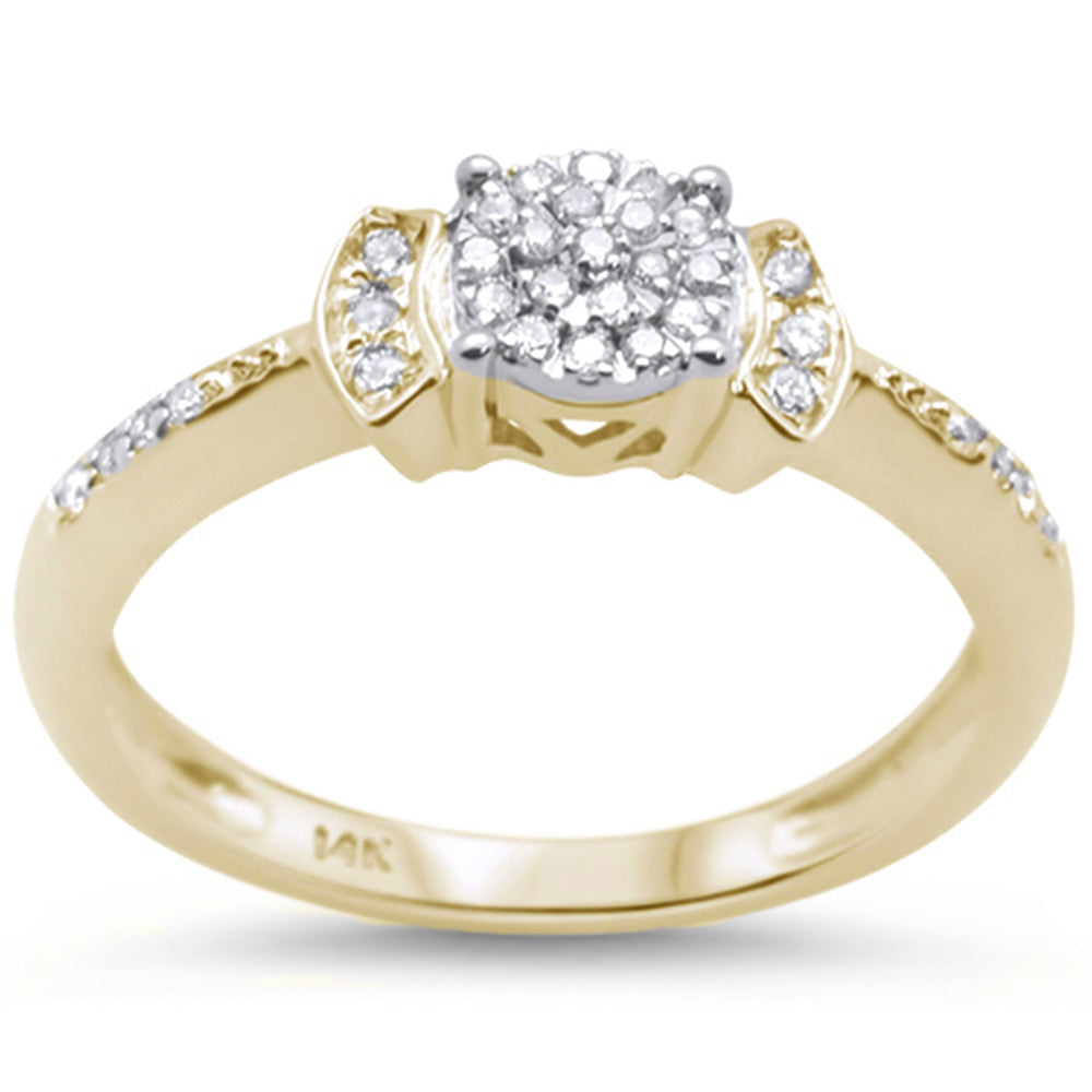 .16ct 14KT Yellow GOLD Round Diamond Solitaire Ring Size 6.5