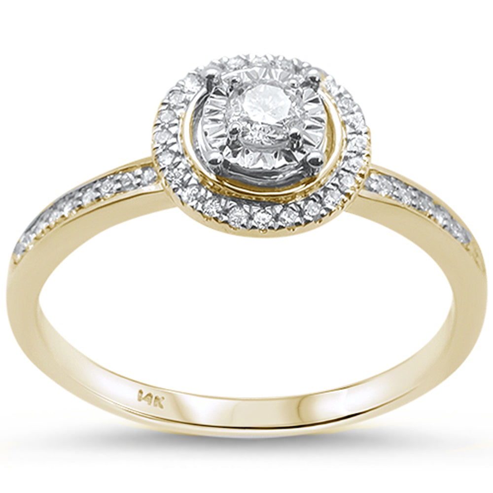 ''SPECIAL! .25ct 14KT Yellow Gold Round Diamond Engagement RING Size 6.5''