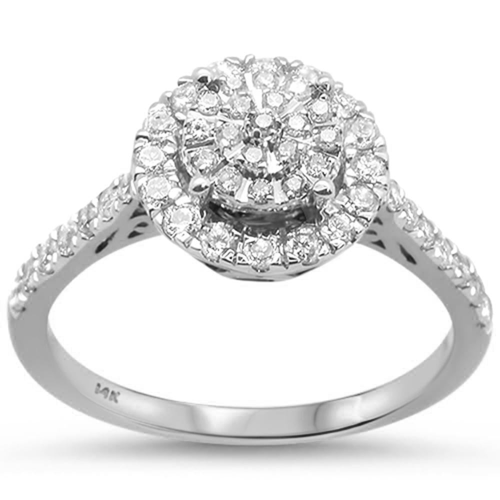 ''SPECIAL! .54ct 14k White Gold Round Diamond Engagement RING Size 6.5''