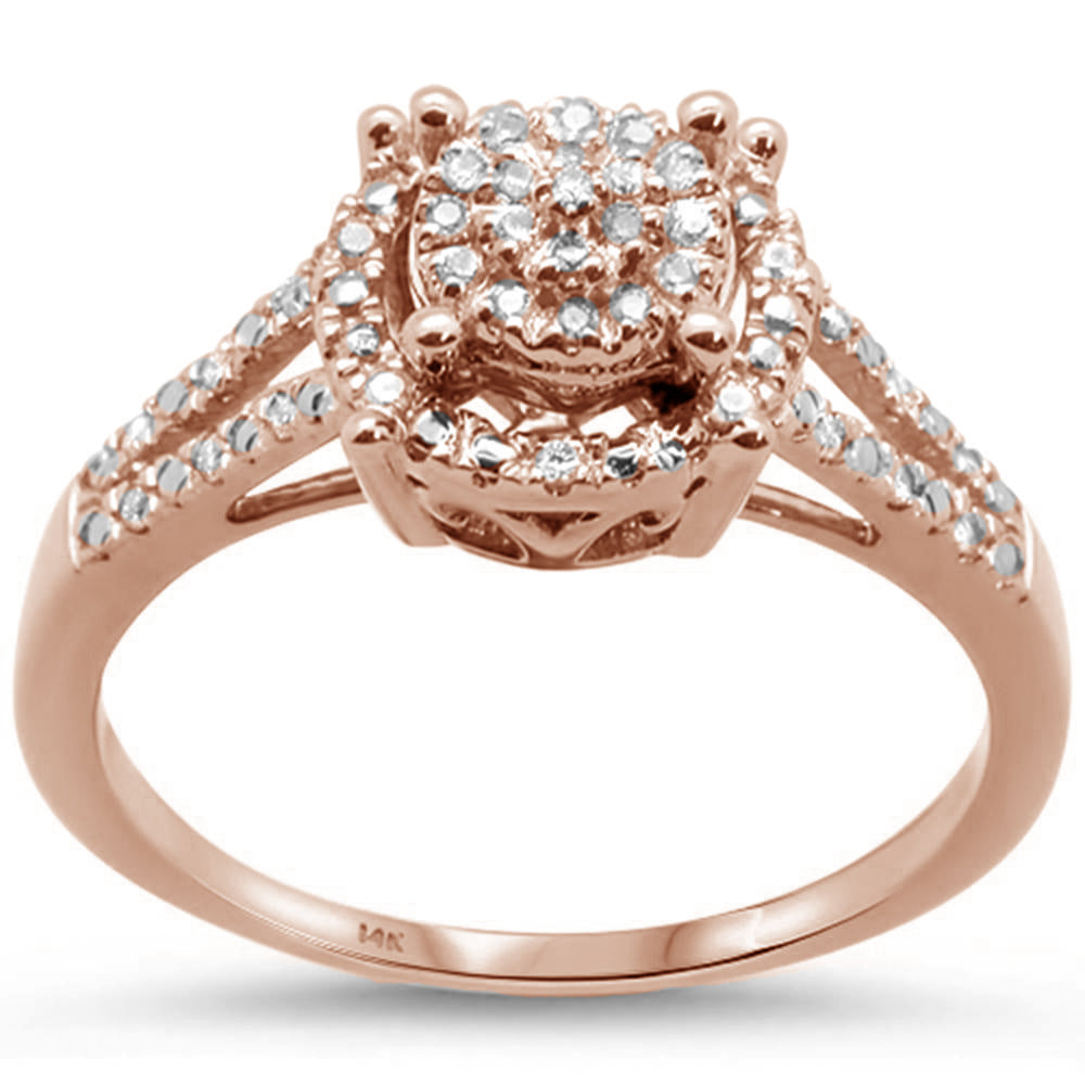 .13ct 14KT Rose Gold DIAMOND Ring Size 6.5