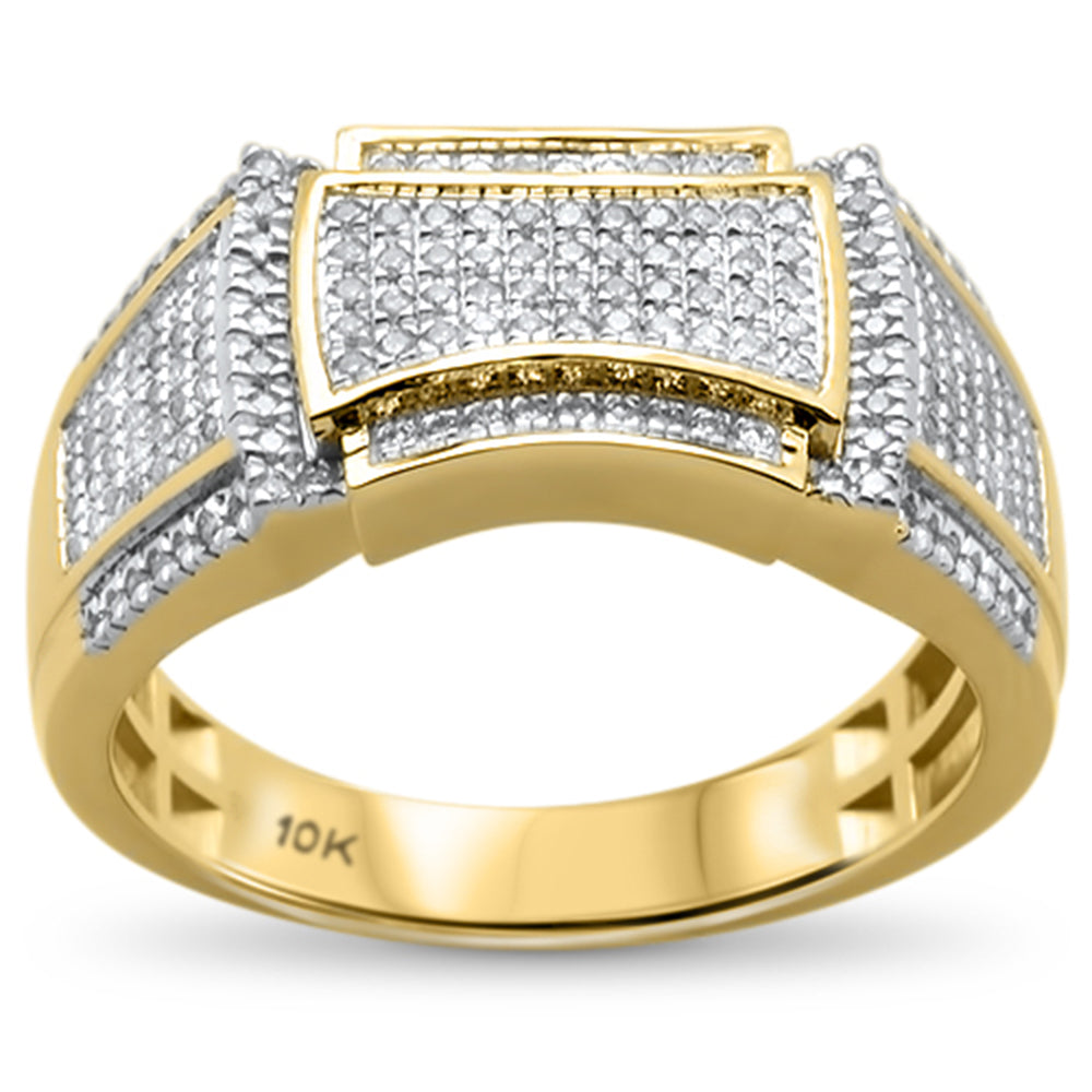 ''SPECIAL!.43ct 10k Yellow Gold Men's Diamond Band RING Size 10''