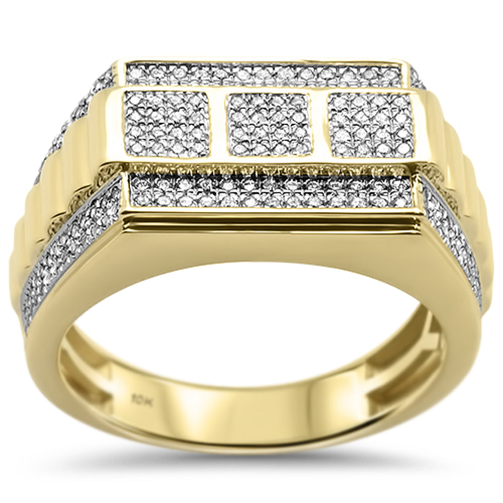 ''SPECIAL!.54cts 10k Yellow GOLD Men's Diamond Ring Size 10''