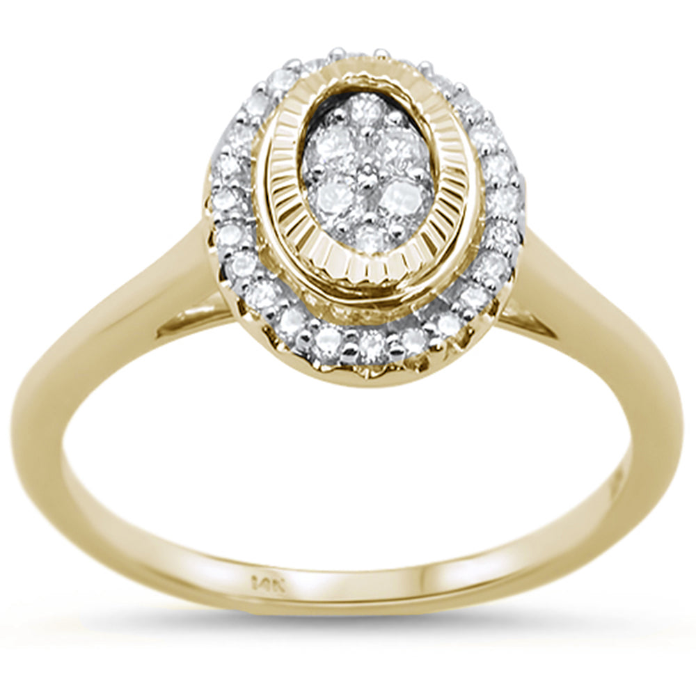 .26ct 14k Yellow Gold Oval DIAMOND Solitaire Ring size 6.5