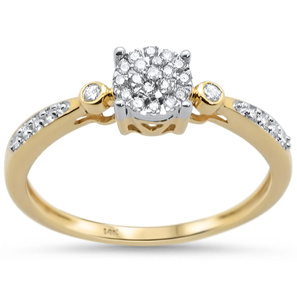 .15cts 14k Yellow Gold Round Diamond Solitaire Engagement Promise RING