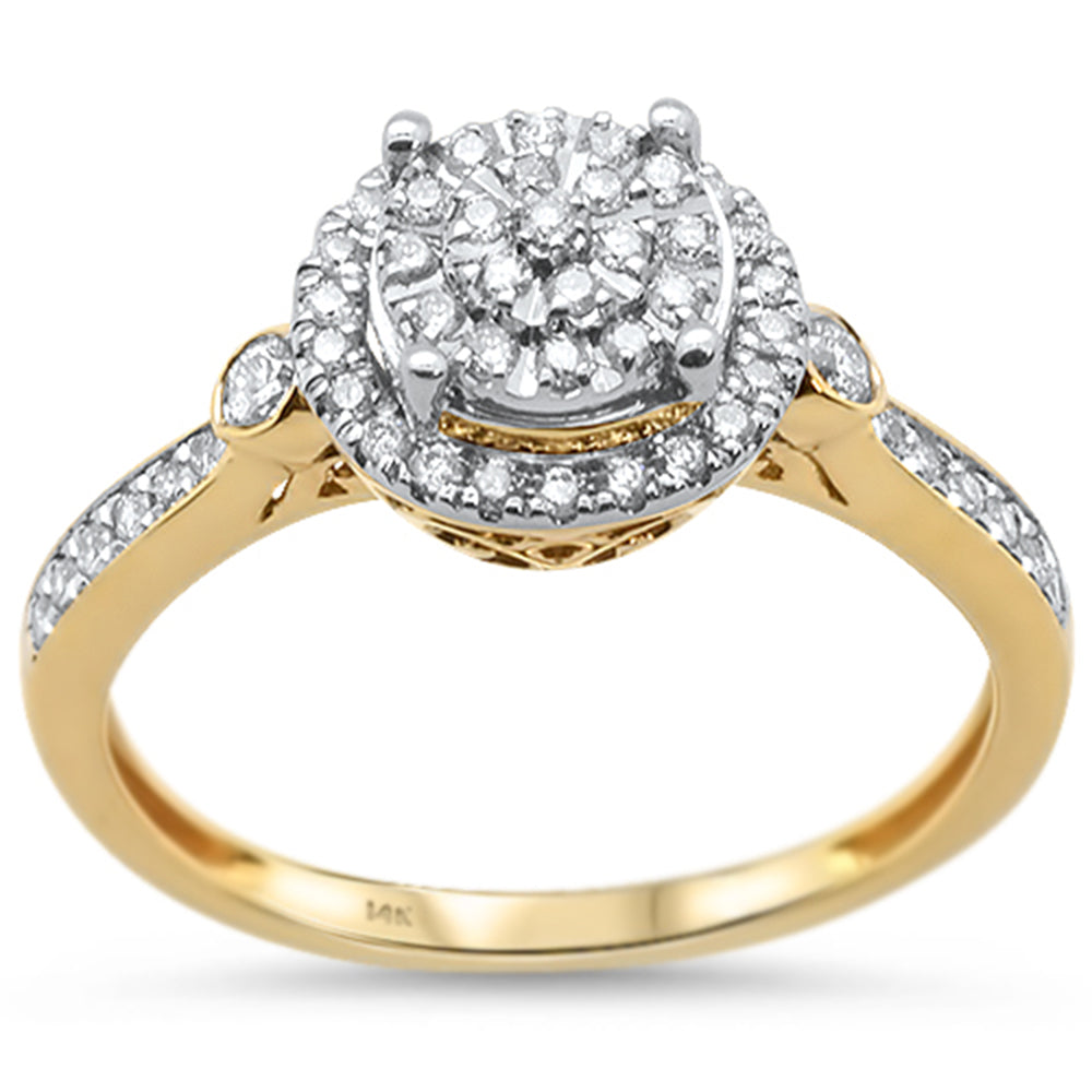 ''SPECIAL! .32cts 14k Yellow Gold Round DIAMOND Ring Size 6.5''