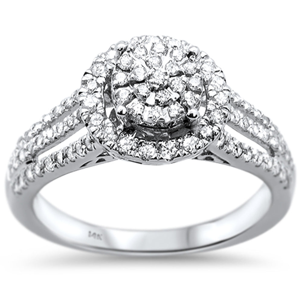''SPECIAL!.54ct 14k White Gold Round Diamond Engagement Wedding RING Size 6.5''
